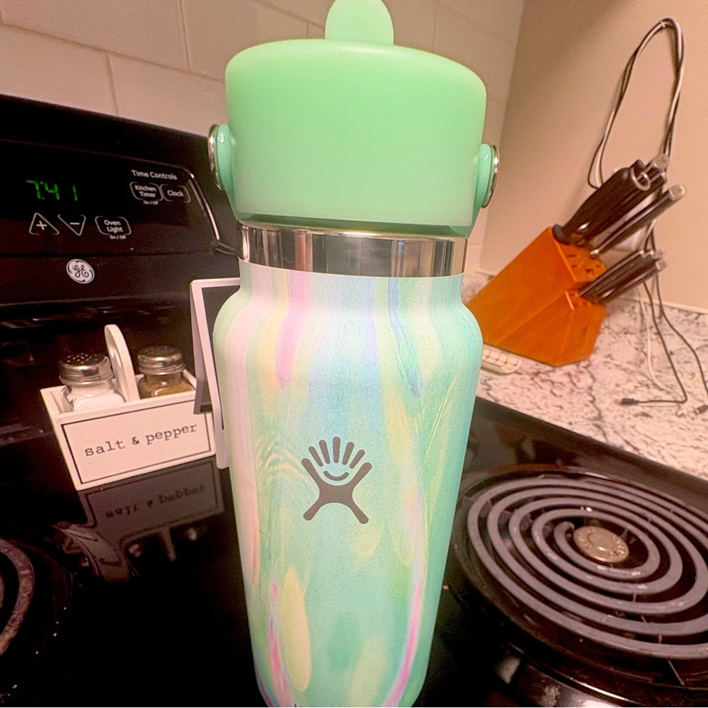 Hydro Flask Green and Cream Dining Thermos